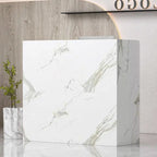 Bureau de réception de 120 cm avec rangement verrouillable et tiroir classeur