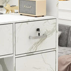 Bureau de réception de 120 cm avec rangement verrouillable et tiroir classeur