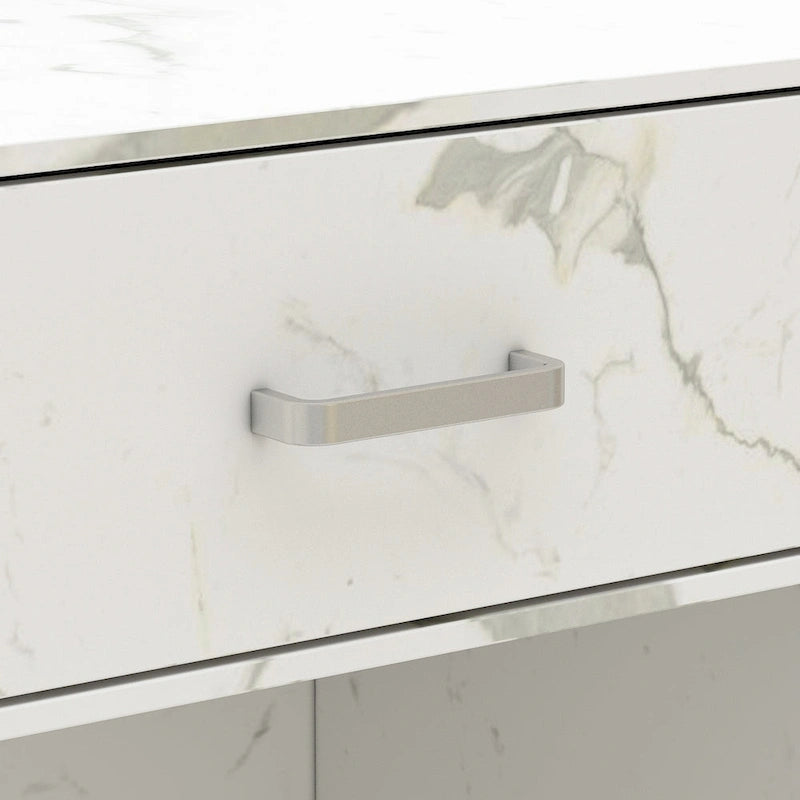 Bureau de réception de 120 cm avec rangement verrouillable et tiroir classeur