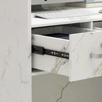 Bureau de réception de 120 cm avec rangement verrouillable et tiroir classeur