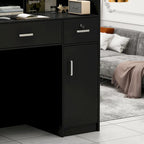 Bureau de réception de 120 cm avec rangement verrouillable et tiroir classeur