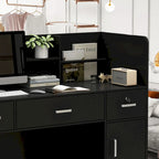 Bureau de réception de 120 cm avec rangement verrouillable et tiroir classeur