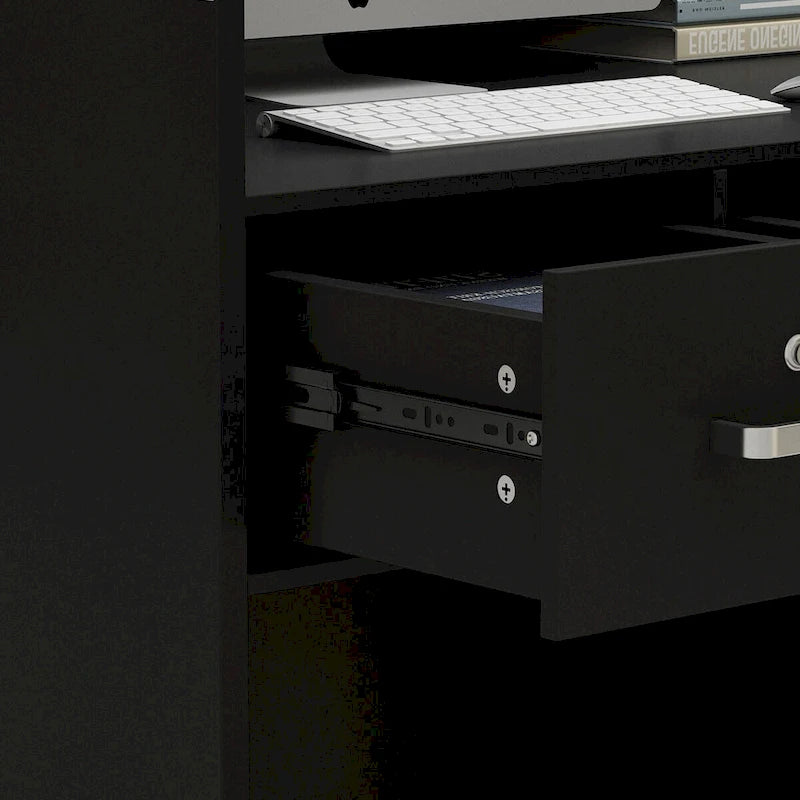 Bureau de réception de 120 cm avec rangement verrouillable et tiroir classeur