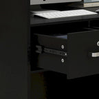 Bureau de réception de 120 cm avec rangement verrouillable et tiroir classeur