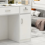 Bureau de réception de 120 cm avec rangement verrouillable et tiroir classeur
