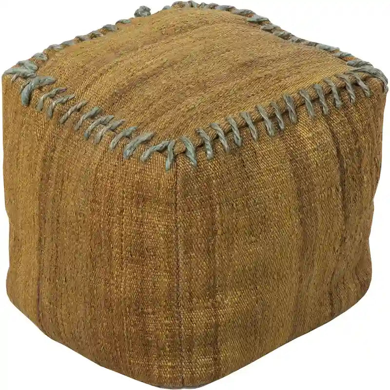 Pouf carré en jute de 45 cm