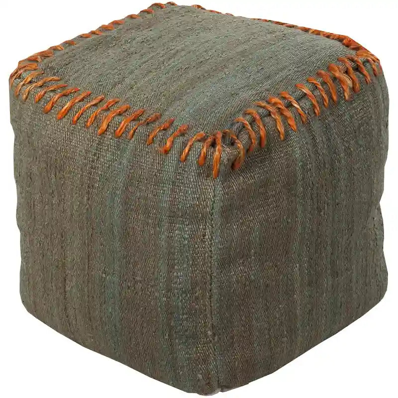 Pouf carré en jute de 45 cm