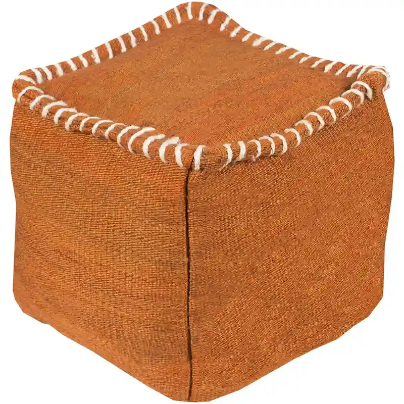 Pouf carré en jute de 45 cm