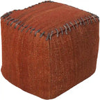 Pouf carré en jute de 45 cm