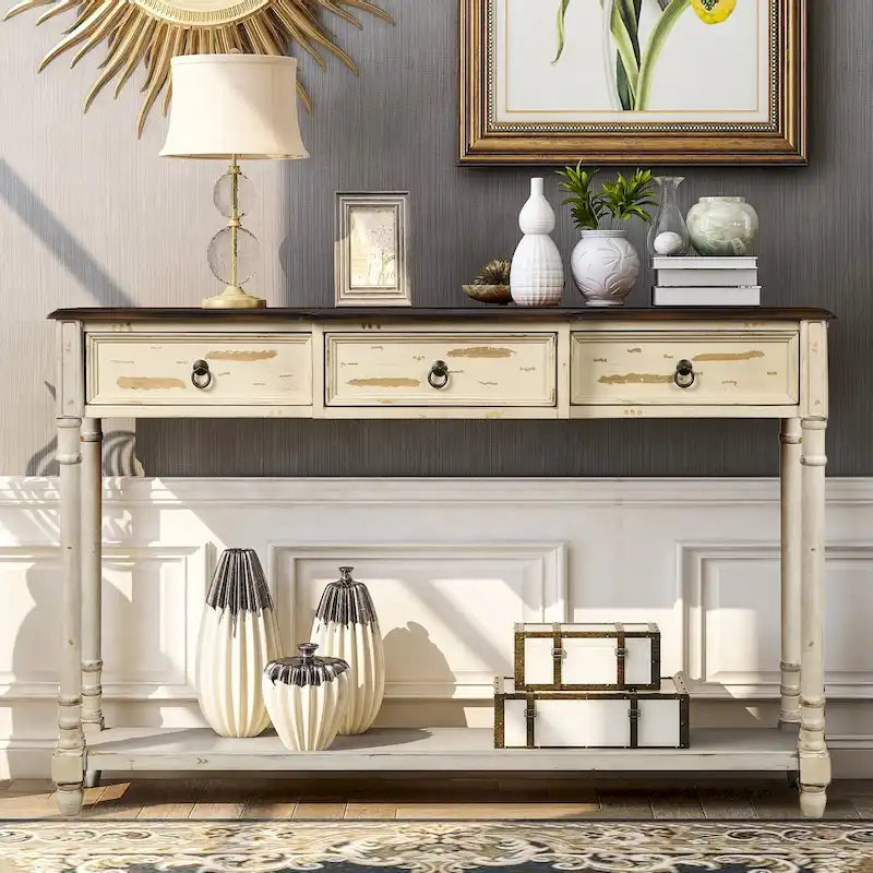 Table basse moderne avec tiroirs