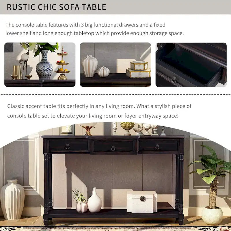 Table basse moderne avec tiroirs