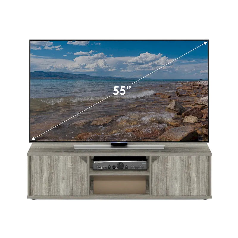 Meuble TV avec cheminée électrique pour téléviseurs jusqu'à 55 pouces