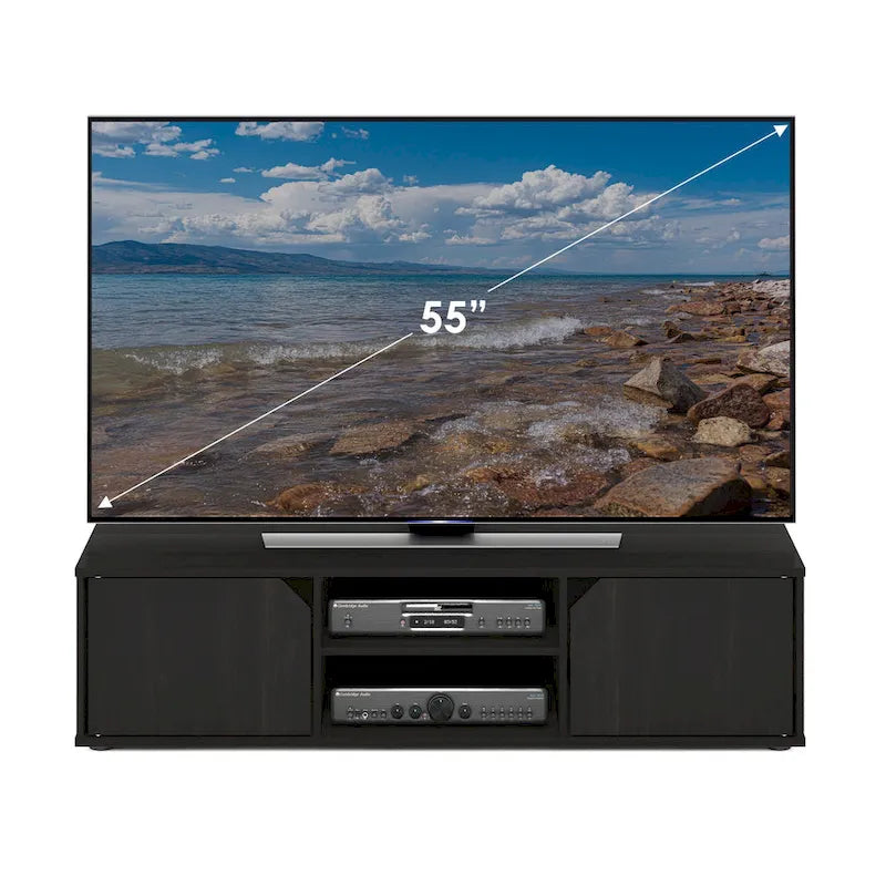 Meuble TV avec cheminée électrique pour téléviseurs jusqu'à 55 pouces