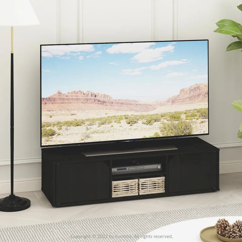 Meuble TV avec cheminée électrique pour téléviseurs jusqu'à 55 pouces