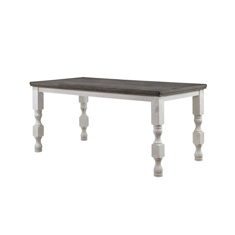 Table à manger hauteur comptoir 79 pouces Blanc antique rustique