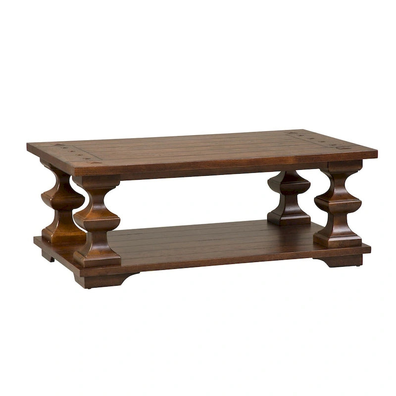 Table basse Kona Brown avec plateau épais en chêne