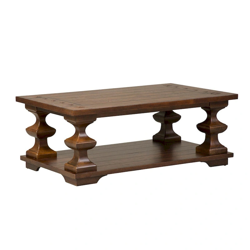 Table basse Kona Brown avec plateau épais en chêne