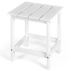 Table Basse D'appoint Carrée à Lattes en Bois pour Patio 15, Jardin, Terrasse - Voir détails