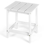 Table Basse D'appoint Carrée à Lattes en Bois pour Patio 15, Jardin, Terrasse - Voir détails