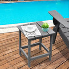 Table Basse D'appoint Carrée à Lattes en Bois pour Patio 15, Jardin, Terrasse - Voir détails