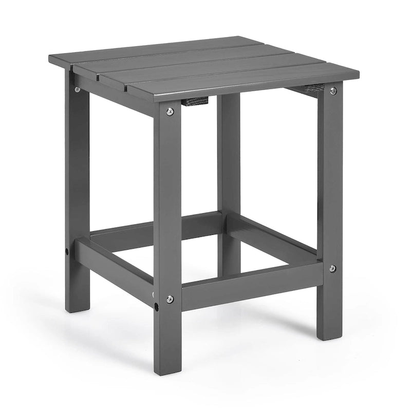 Table Basse D'appoint Carrée à Lattes en Bois pour Patio 15, Jardin, Terrasse - Voir détails