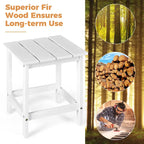 Table Basse D'appoint Carrée à Lattes en Bois pour Patio 15, Jardin, Terrasse - Voir détails