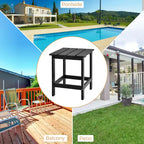Table Basse D'appoint Carrée à Lattes en Bois pour Patio 15, Jardin, Terrasse - Voir détails