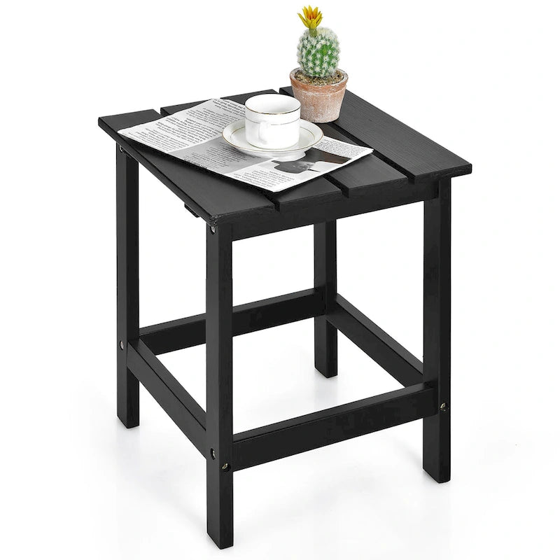 Table Basse D'appoint Carrée à Lattes en Bois pour Patio 15, Jardin, Terrasse - Voir détails