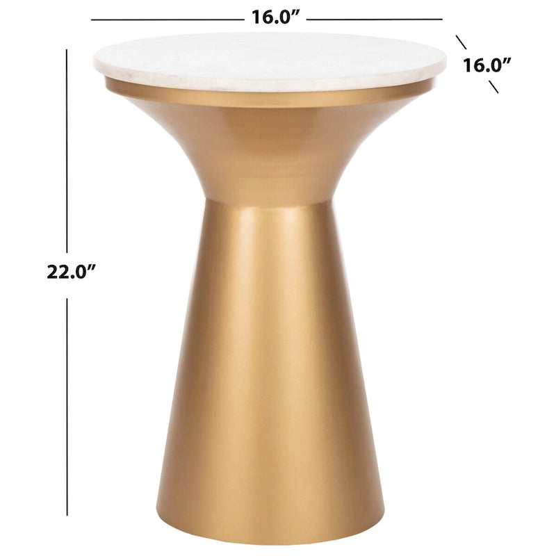 Table d'appoint à piédestal - 16L x 16P x 22H
