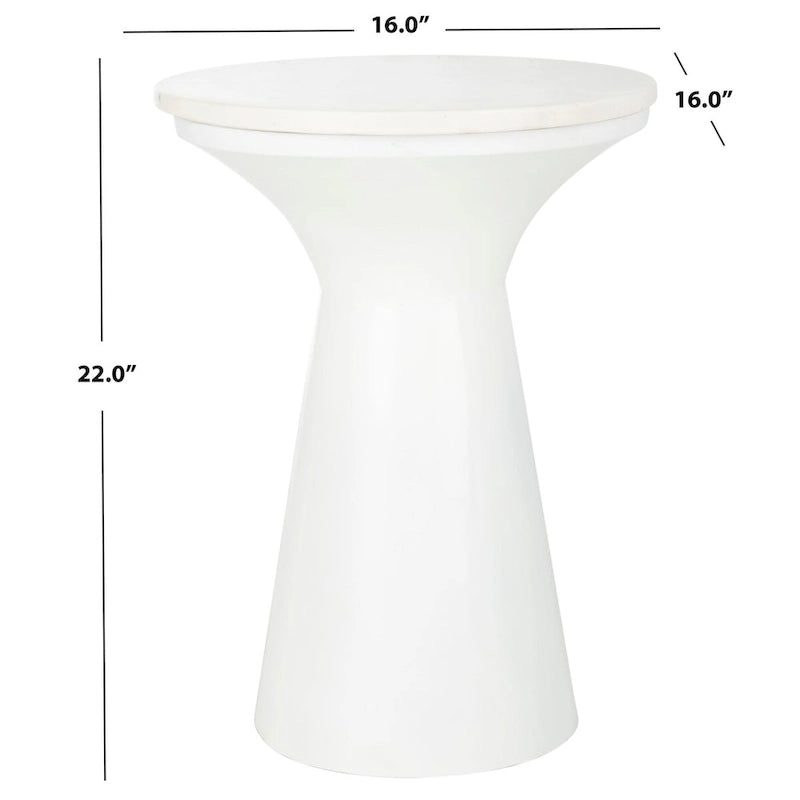 Table d'appoint à piédestal - 16L x 16P x 22H