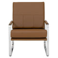 Fauteuil d'appoint moderne Allure Metal et cuir mélangé