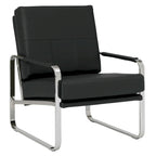 Fauteuil d'appoint moderne Allure Metal et cuir mélangé