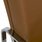 Fauteuil d'appoint moderne Allure Metal et cuir mélangé