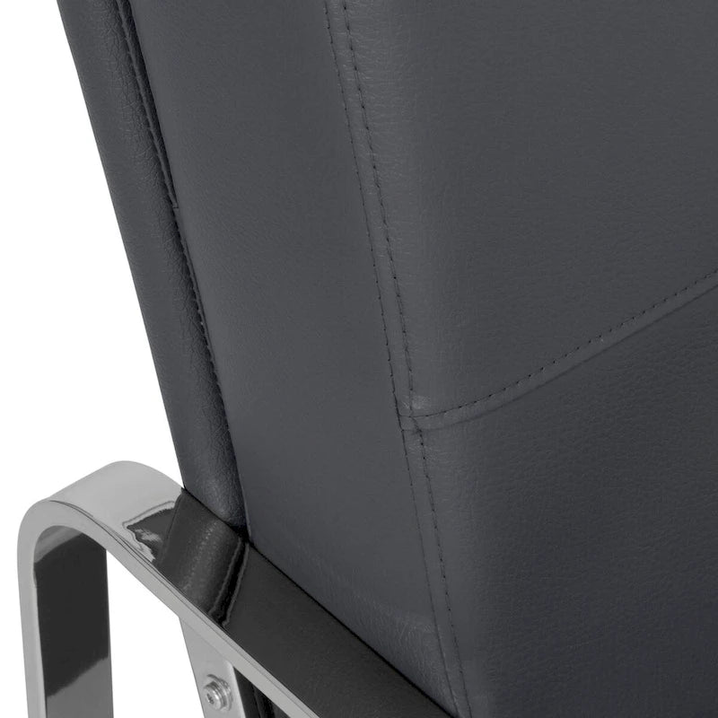 Fauteuil d'appoint moderne Allure Metal et cuir mélangé
