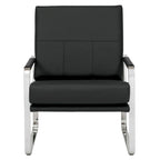 Fauteuil d'appoint moderne Allure Metal et cuir mélangé