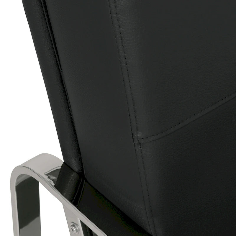 Fauteuil d'appoint moderne Allure Metal et cuir mélangé