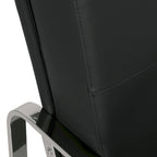 Fauteuil d'appoint moderne Allure Metal et cuir mélangé