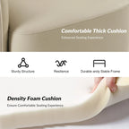 Fauteuil Tonneau Pivotant en Cuir Véritable Moderne