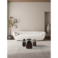 Table basse moderne en noyer foncé