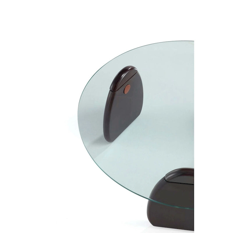 Table basse moderne en noyer foncé