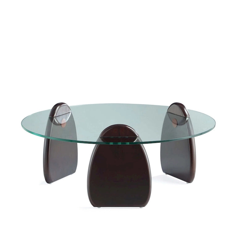 Table basse moderne en noyer foncé