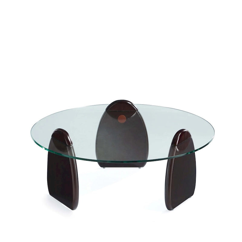 Table basse moderne en noyer foncé