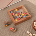 Jeu de puzzle Sudoku en bois coloré