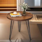 Table basse de salon moderne en noyer