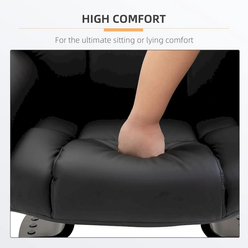 Fauteuil inclinable de massage avec repose-pieds ottoman