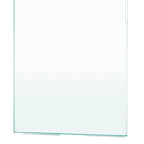 Table basse rectangulaire contemporaine à pieds en verre - 43L x 24P x 16H