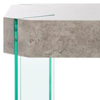 Table basse rectangulaire contemporaine à pieds en verre - 43L x 24P x 16H